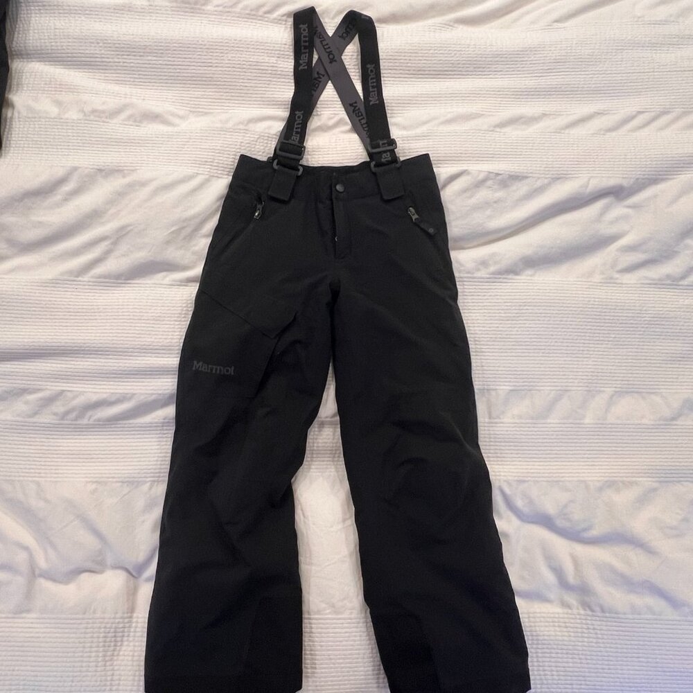 Marmot Kids Ski Bibs (Size Medium, Kids 6-8), Black